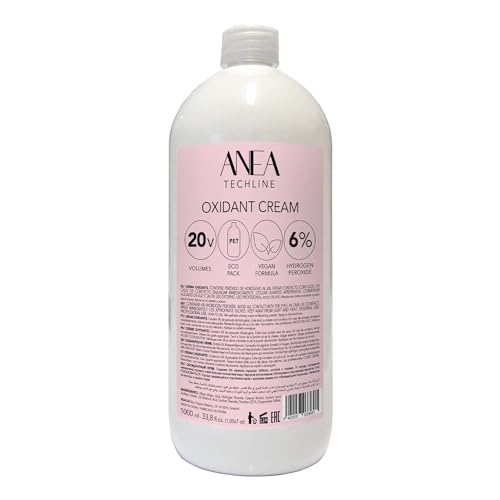 Anea Techline | Oxigenada en Crema 20 volúmenes (6%), Fórmula Vegana, 1000 ml