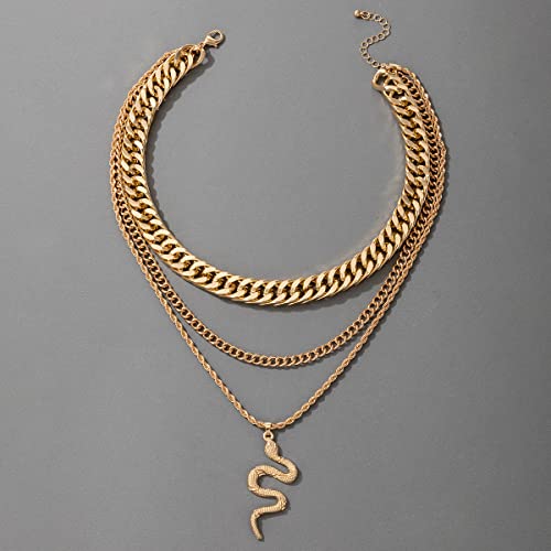 Octwine Punk Snake Choker Necklace Gold Chains Necklace For Women For Girls Jewelry Accessories Cool #TOP2