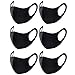 Price comparison product image Pack of 6 - Unisex Reusable BLACK Face Mask Protection Washable Facial Skin Mouth Nose Shield Breathable Anti Smoke Pollution Bike Motorcycle Sport