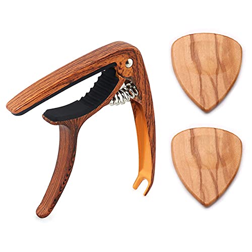 EURYTKS Accessoires d’instruments de Musique avec 2 pièces en Bois Picks Capo en métal de Guitare, pour Accessoires d… - Les Beatles, Paul McCartney, John Lennon, RIngo Starr, George Harrison EURYTKS Accessoires d'instruments de Musique avec 2 pièces en Bois Picks Capo en métal de Guitare, pour Accessoires d…