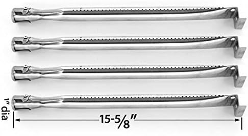 Repair Kit for Uniflame GBC850W Gas Grill Includes 4 Stainless Heat Plates and 4 Stainless Steel Burners
