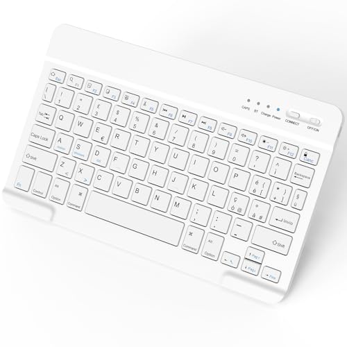 NEWCOO Bluetooth Wireless Tastiera, Rechargeable Ultra Sottile...