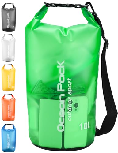 Henrycares Dry Bag wasserdichte Tasche, 20L 10L 5L 2L Wasserdichter Packsack mit Schultergurt, Schwimmen, Baden, Strand, Kanu, Stand Up Paddling, Tauchen