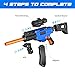 Toy Gun Automatic Sniper Rifle with Lanyard, Electric Realistic Toy Foam Blasters- 200 Darts, Tactical Vest Set, Scope and 2 Clips, Cool Toys for Kids Ages 8-12, Birthday Xmas Gifts for Boys
