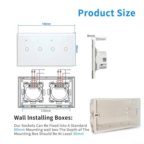 Interrupteur mural WiFi domotique Smart Life commande vocale Google Home et application Tuya