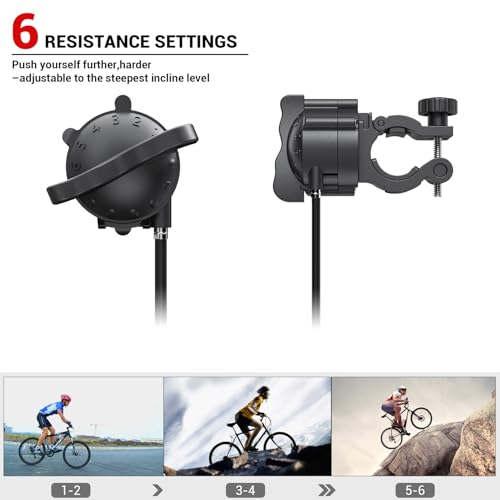 Sportneer Bike Trainer - Magnetic Stationary Bike Stand for 26-28" & 700C Wheels - Adjustable 6 Level Resistance Bike Trainer Stand for Indoor Riding with Quick Release Lever & Front Wheel Riser Block2