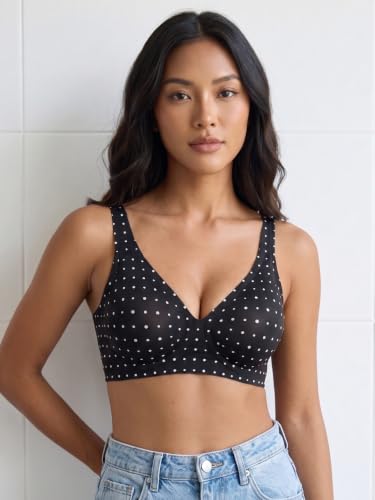 Image of JellyLift Seamless Wireless Jelly Bra for Women | No Underwire, Deep V Invisible T-Shirt Bra | 360 Jelly Support, Adjustable Straps | S-3XL