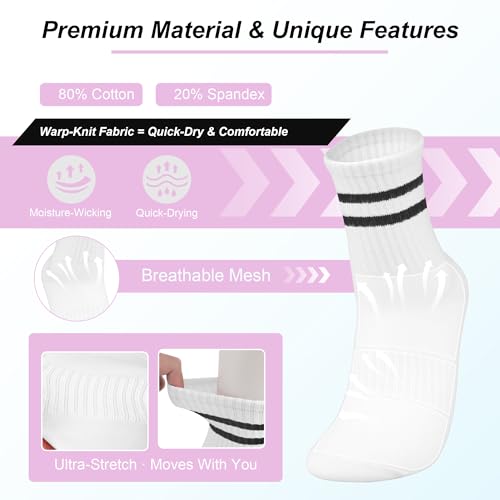 Yoga Socks - 3 Pack Non Slip Pilates Socks with Silicone Grippers, Hospital Socks, Anti-slip​ for Reformer & Hot Yoga3