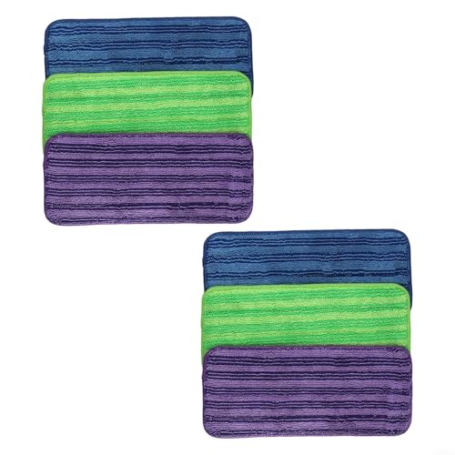 Almohadillas de repuesto de microfibra para mopa Swiffer para madera dura WetJet y almohadillas de repuesto para limpieza del hogar, reutilizables y lavables (paquete de 6)