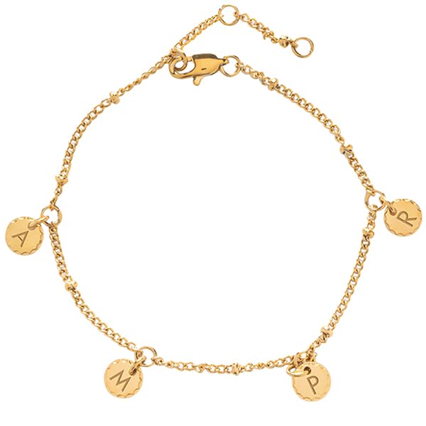 Transparent Gift Pulsera de Mujer con Colgantes Redondos Personalizados. Regalos Originales para Cumpleaños, Navidad y Ocasiones Especiales. Joya para Mujer, Niña, Madre, o Amiga. Joyería Elegante.