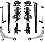Detroit Axle - FWD Front Struts + Lower Control Arms + Sway Bars + Rear Shock Absorbers Replacement for 2008-2010 Honda Odyssey - 8pc Set
