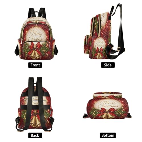 Image of ALAZA Merry Christmas Bell Women Backpack Purse 7.5L