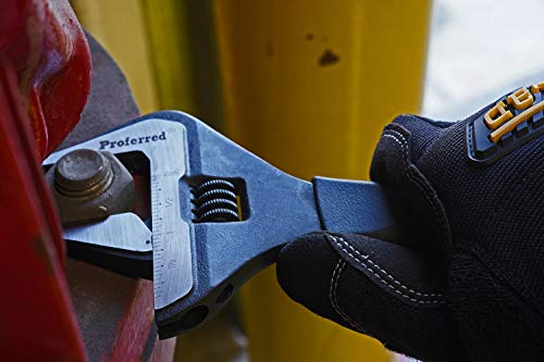Proferred Plumbing Adjustable Wrench, Black Phosphate Finish, 4 Available Size Options 6-inch, 8-inch, 10-inch, 12-inch - T08002 - Image 6