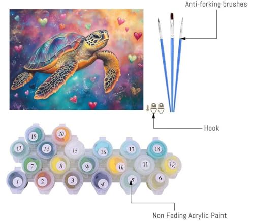 Pintar con numeros adultos para decorar tu salon con arte de playa 4
