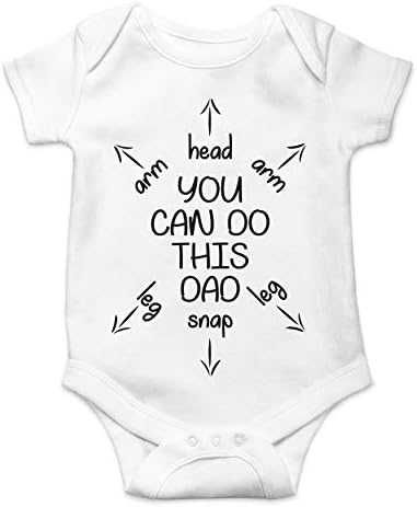 You Can Do This Dad - First Time Dad Gift - Funny Cute Novelty Infant Creeper, One-Piece Baby Bodysuit (White, Newborn)
