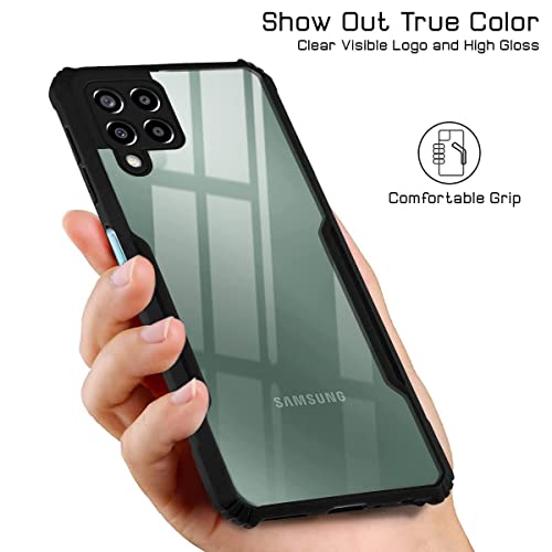 Image of Jkobi Back Cover Case for Samsung Galaxy M53 5G (Shockproof with Polycarbonate Clear Panel | Professional Black)