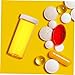 FRCOLOR 25pcs Medication Organizer Empty Medicine Bottles Pill Dispenser for Home Camping and Travel