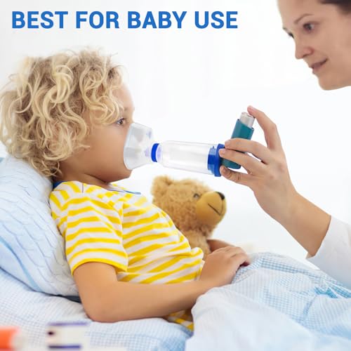 Image of Handheld Inhaler Spacers for Adults and Kids with 2 Masks Spacer OTC