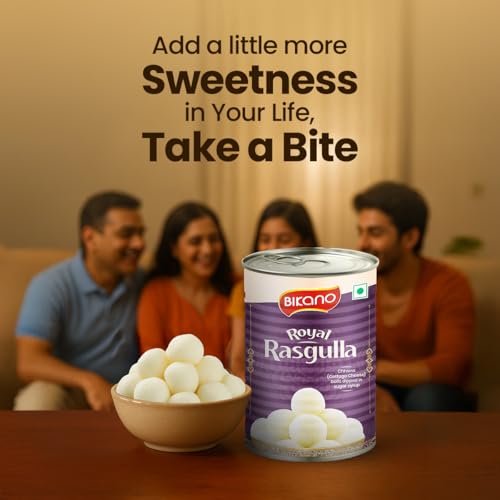 Image of Bikano Royal Rasgulla | Soft & Spongy Sweet | Made with Premium Ingredients | Traditional Indian Dessert - 500g