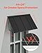 VEVOR Fixed Metal Awning 44 x 24 in, Window Awning Door Canopy, Stable Triangle Steel Frame Awnings for Doors Exterior Rain, and Snow Sunlight Protection for Door Entrance, Windows, Porches, Balconies