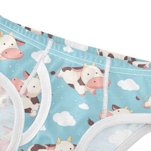 Wusikd Little Cow Clouds Boys' Underwear Cotton Blue Sky Boys Briefs Soft Toddler Underwear 2T4