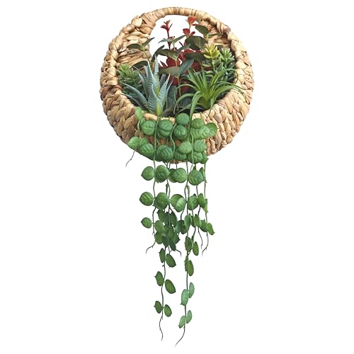 JoyEvy 22inch Artificial Handing Plants for Wall Art Decor,Greenery Wall