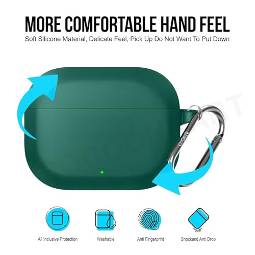 Image of Soft Silicone Case Cover Compatible for OnePlus Nord Buds 3r (2025) -Green