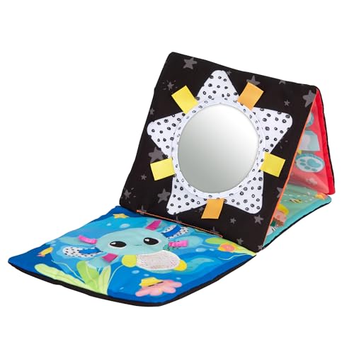 Lamaze Tummy Time Baby Mirror Toy - Portable Folding Fabric Soft Book with High Contrast Colors for Sensory Development - Baby and Stocking Stuffers -...