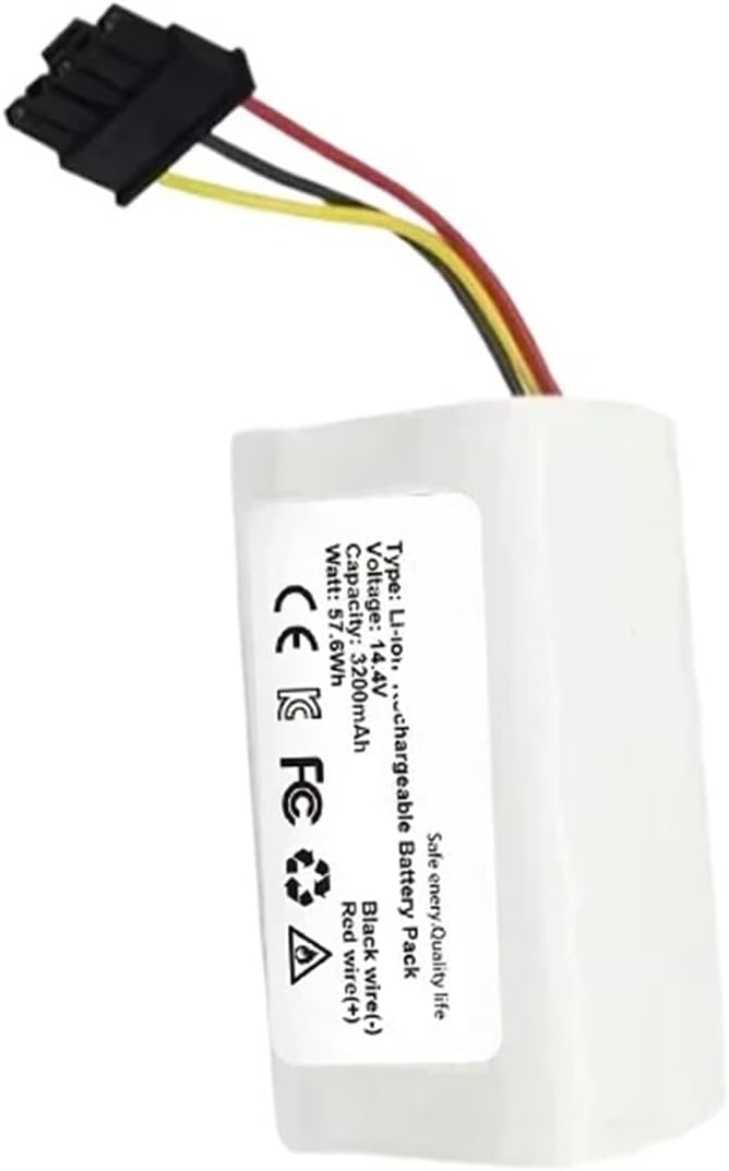 14.4V 2600mAh/4000mAh Battery N011-4S1P, Compatible For Xiaomi, Robot Vacuum Mop 2 Lite MJSTL Vacuum Cleaner(3500mAh)