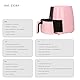 Jocca Heißluftfritteuse Sweet Line, 3,8L Fritteuse, 1450W, 8 Programme, LED Touchscreen, Timer, Rosa