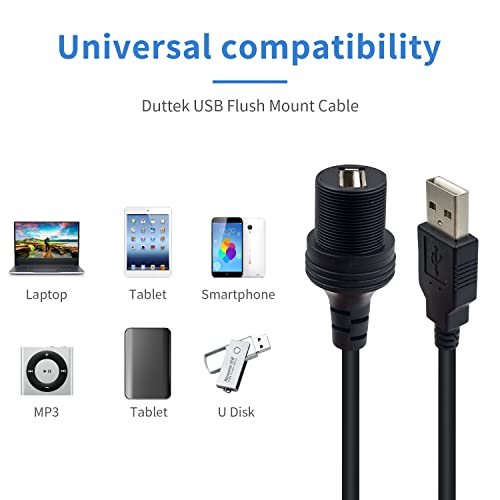 Cable USB 2.0 con hebilla de fijación para montaje empotrado en salpicaderos 4