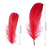 obmwang 100 Pieces 8-12cm Natural Goose Feathers for DIY Craft Wedding Party Home Decorations, Red #1