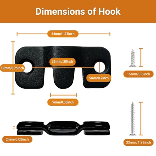Image of 16Pcs Stainless Steel Interlock Hanging Buckle, Flush Concealed Mount Brackets, Z Clip Bracket for Picture Display Art Gallery (S2, Black)