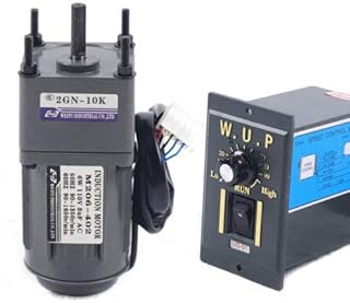 Gear Motor with Speed Controller Reduction AC110V 6W Electric Single-Phase Motor 7.5PRM Variable Speed Gear Reducer Motor with High Torque (Reduction Ratio: 1:10)