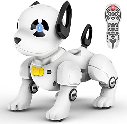 SUPIREO Remote Control Robot Dog Toy, Programmable Smart Interactive Robotic Pets, RC Stunt Robot Toys Dog Imitates Animals Music Dancing Handstand Push-up Follow Functions for Kids Boys Girls