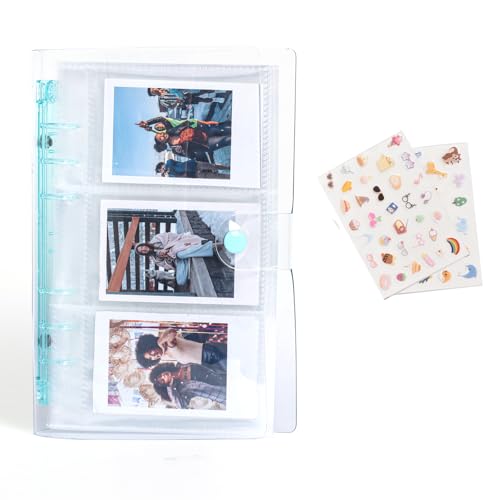 HIYQIN �N���A�t�H�g�A���o�� 120�|�P�b�g Kpop �t�H�g�J�[�h�o�C���_�[ Fujifilm Instax Mini Film 12/11/90/8/7/SE/99�p �|�����C�h�X�i�b�v/�R�_�b�N�~�j�t�H�g�u�b�N�p �X�e�b�J�[�t�� - �N���A�u��