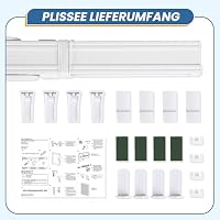 TFSKY Plissee Klemmfix ohne Bohren Weiß B55 x H130 cm – Ansicht 8