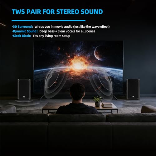 PRORECK SP8 8-Inch 3-Channel Powered DSP PA Speaker with Bluetooth & TWS | 1000W Peak Portable PA System for DJ, Live Sound, Party, and Stage Performances