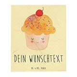 Mr. und Mrs. Panda Personalisierbare Kuscheldecke Cupcake - Personalisierte Geschenke, Küche Spruch, personalisiert, Decke, Tiere, Motivation Sprüche, mit Namen, W&er, Cupcakes, Muffin, Deko