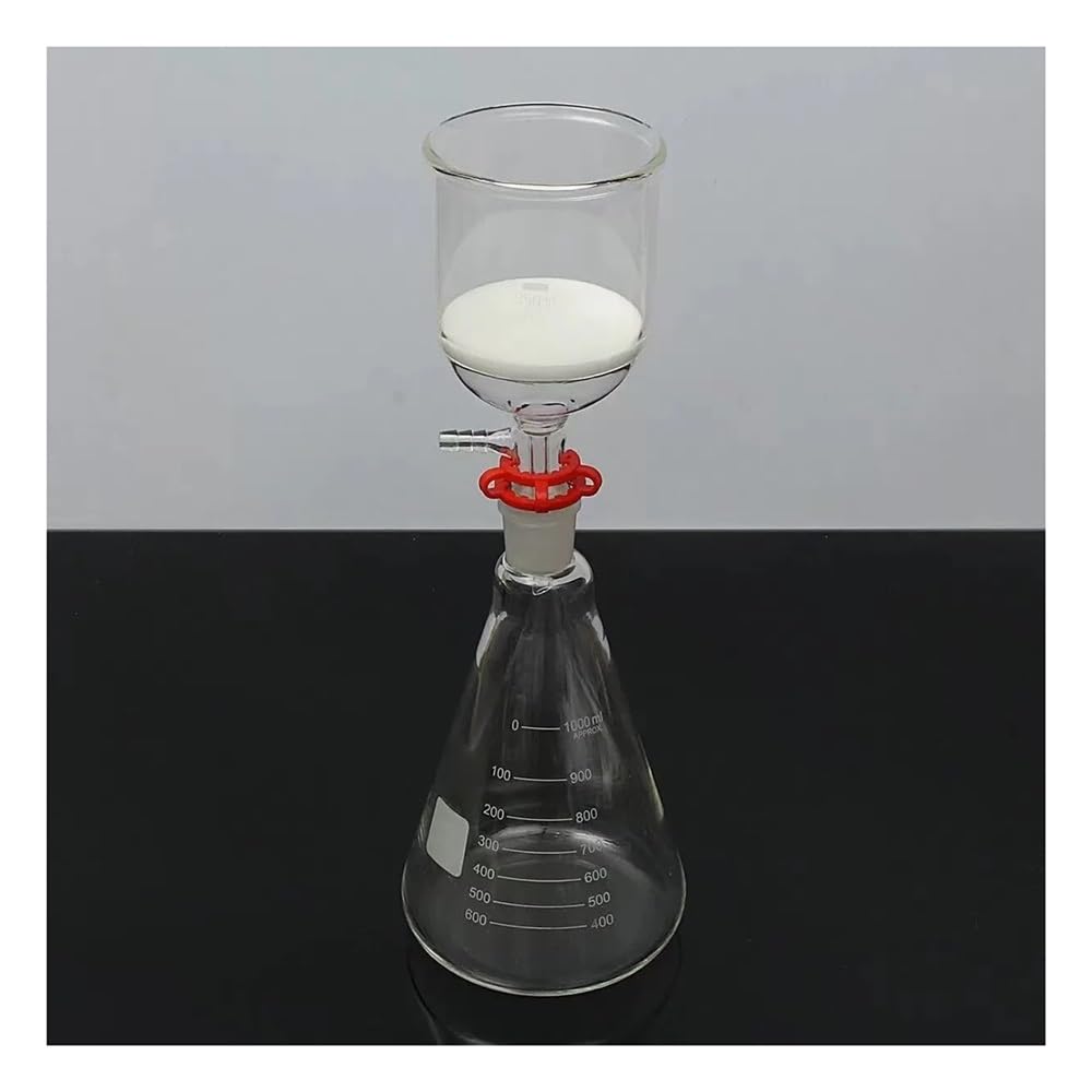 Instrumentos y Equipos de Laboratorio Dispositivo de filtración por succión de 1000 ml, embudo de 350 ml, kit de cristalería de laboratorio, embudo con núcleo de arena