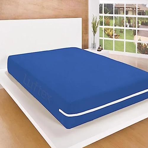 Capa Colchão Casal Padrão Malha Gel 188cm X 138cm (Avelã)