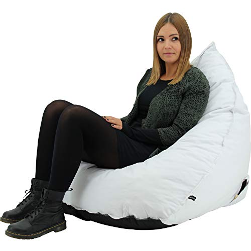 Happy Home Company 11445 Sitzsack Bean Bag Sitzkissen Weiss – Bild 4