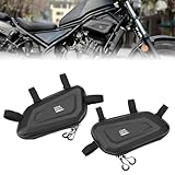 KEMIMOTO Motorcycle Side Bag, EVA Hard Shell Tool Bags Compatible with Rebel 300 500 (2017-2026) - Universal Motorcycle Saddlebag Side Frame-Mounted and Rear Storage 2.5L*2