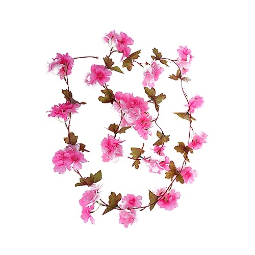 Cabilock Decorative Vines with Flowers Artificial Wreath Wedding Decor Artificial Garland Artificial Flowers Wedding Flowers Decorations Wedding Flower Garland Flower Cane Cherry Blossoms