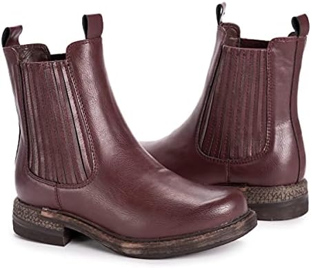 MUK LUKS LUKEES Women's Spike Madison Boots Fashion, Bordeaux, 10 | Image 4