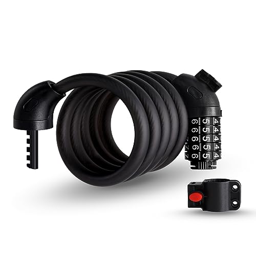Vipdrive Combination Bike Lock Cable, Lock for Electric Bike, Mountain Bike, Kids Scooter