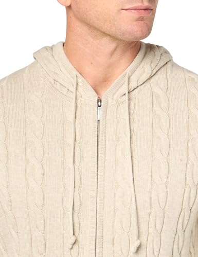 Brooks Brothers Men's Cotton Cable Knit Full Zip Hoodie Sweater3