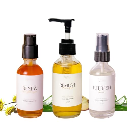 Healing Happy Method 3 Piece Skincare Set – Organic Oil Cleanser,...