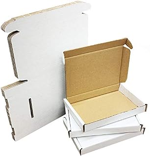 Super Strong White C6 / A6 (163x112x20mm) Large Letter Cardboard Postal Mailing PiP Boxes Perfect for Mailing & Gifts (10)