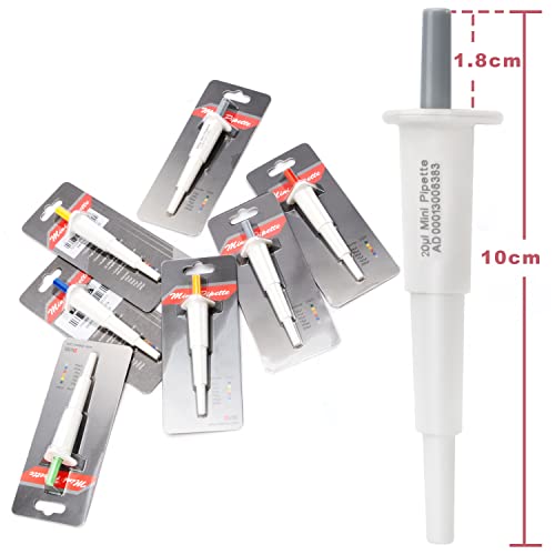 ONiLAB Mini Fixed Volume Pipette Manual Single Channel Pipettor, Laboratory Micro Pipette ，Micropipette Volume 20μl Gray - Thumbnail 6